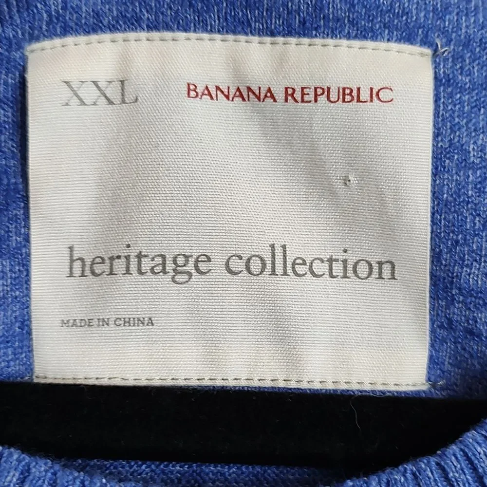 Banana Republic Heritage Collection Linen Blend Crew Neck Sweater Size XXL